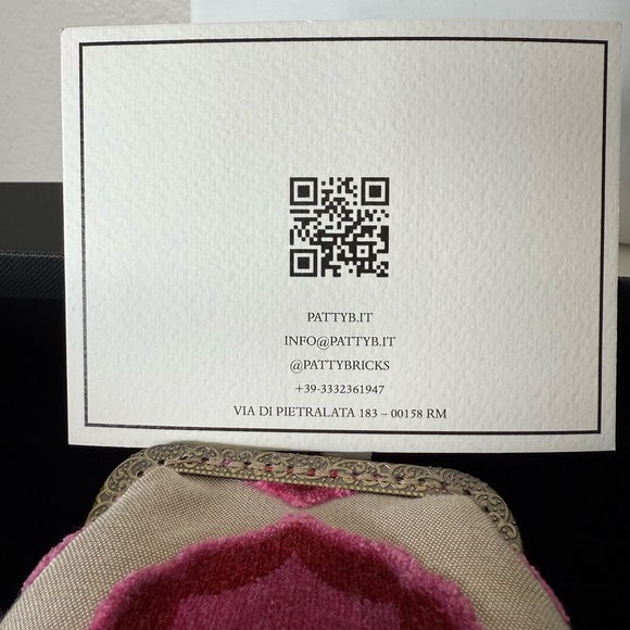 Nina Pink and Cream Patterned Clutch - Picture 11 of 11